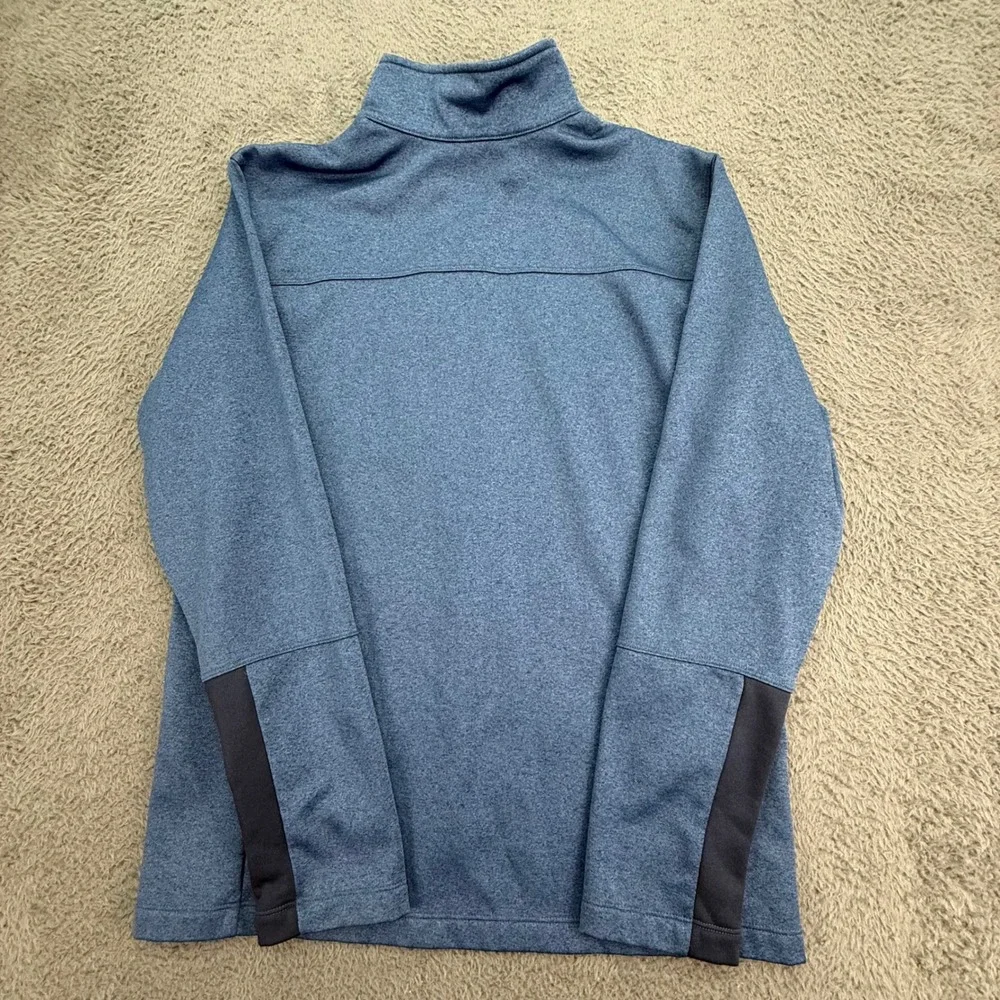 The North Face 1/4 Zip Pullover Mens Large Blue‎ Heathered Fleece CUG0 FA16 T164
